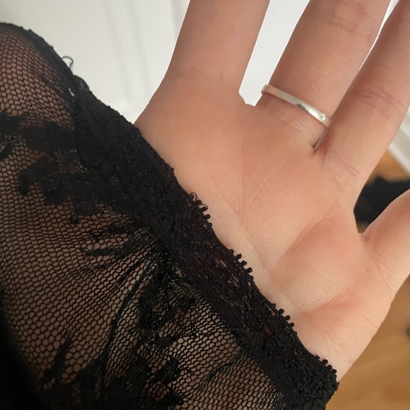 Black Lace Babydoll Top - Picture 2 of 3